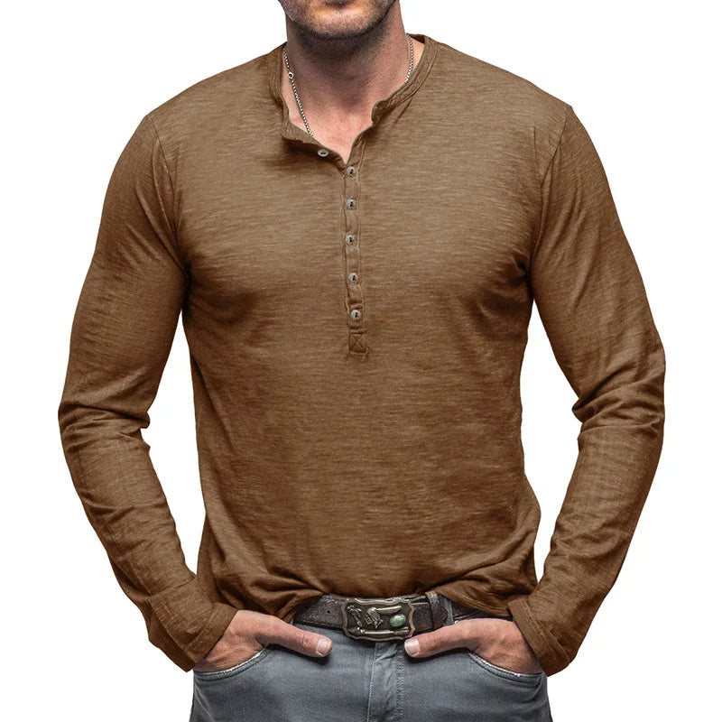 T-shirt Henley en coton