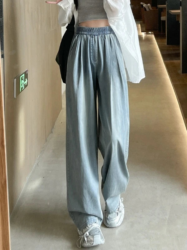 Jean ample taille haute