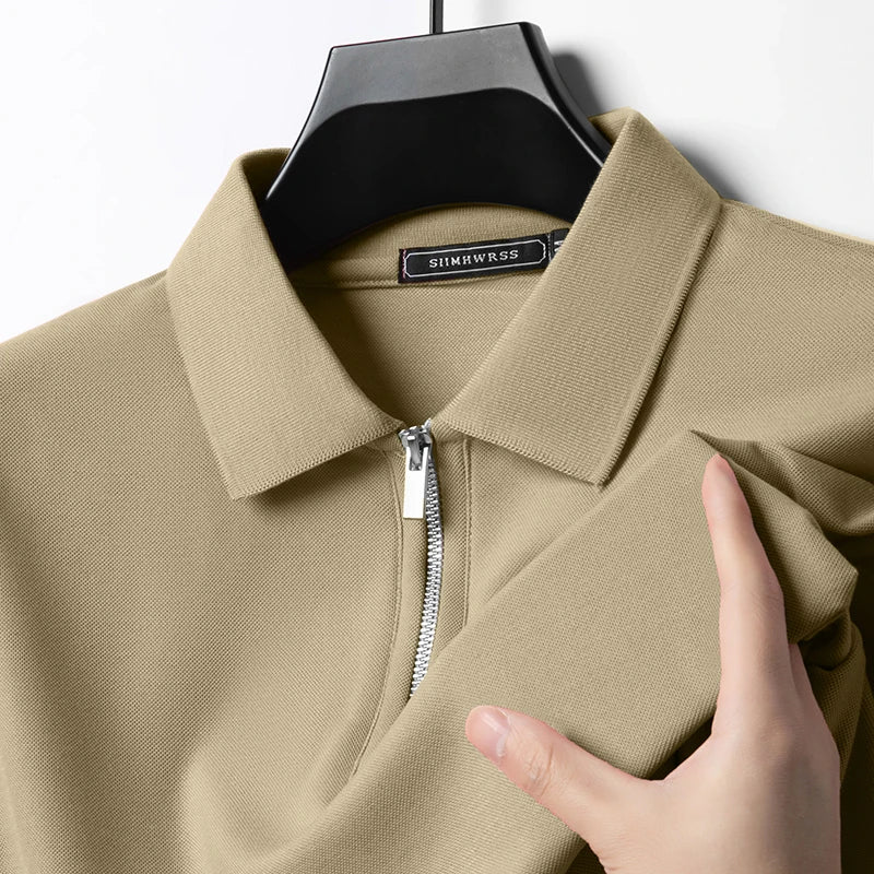 Polo ajusté demi-zip