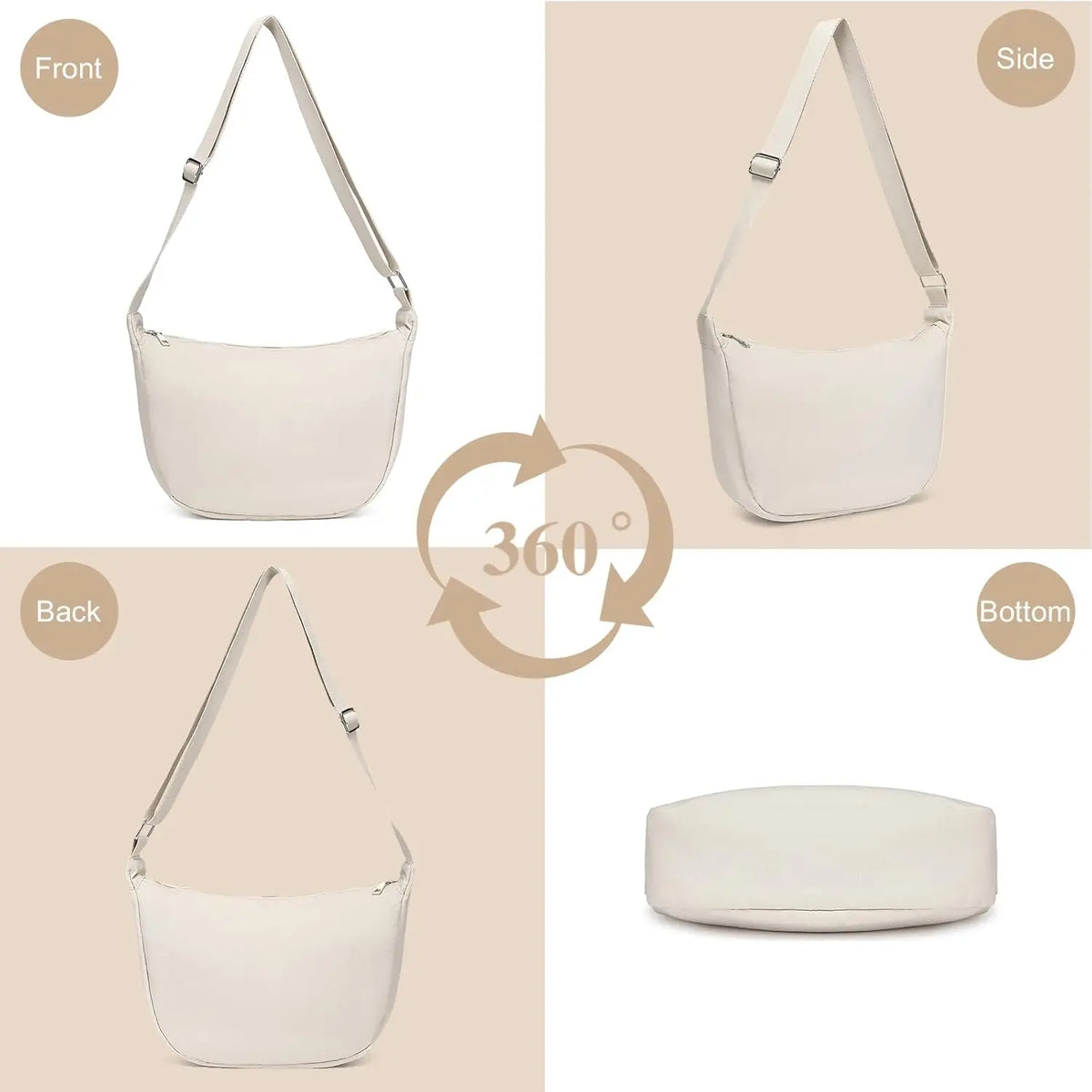 Sac demi-lune en nylon