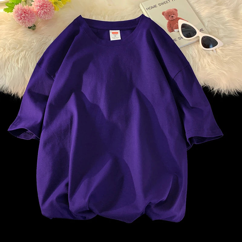 T-shirt ample uni en coton