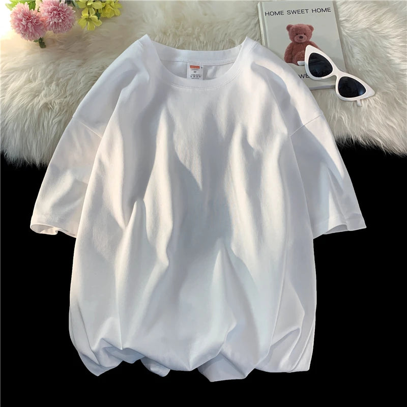 T-shirt ample uni en coton