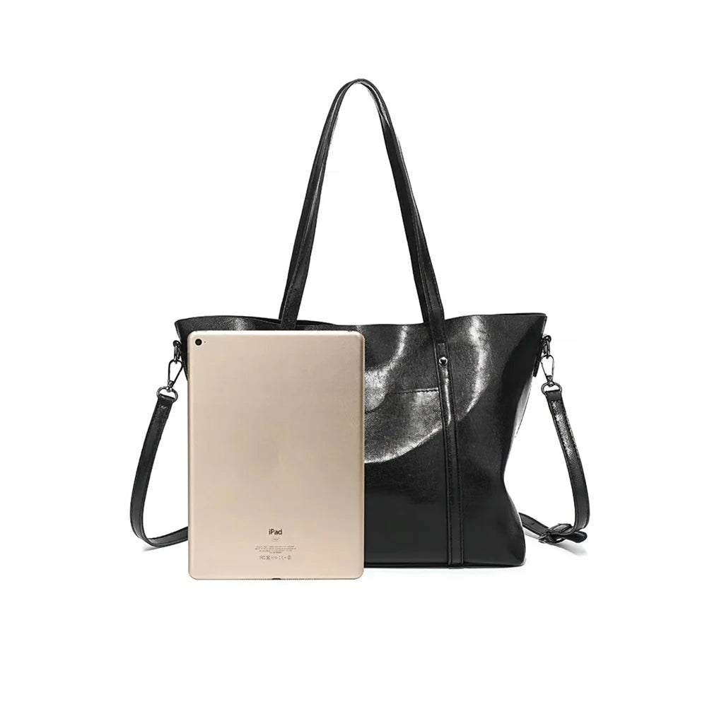 Sac cabas noir zippé