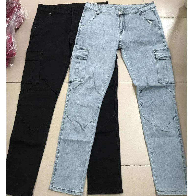Jean cargo multipoches