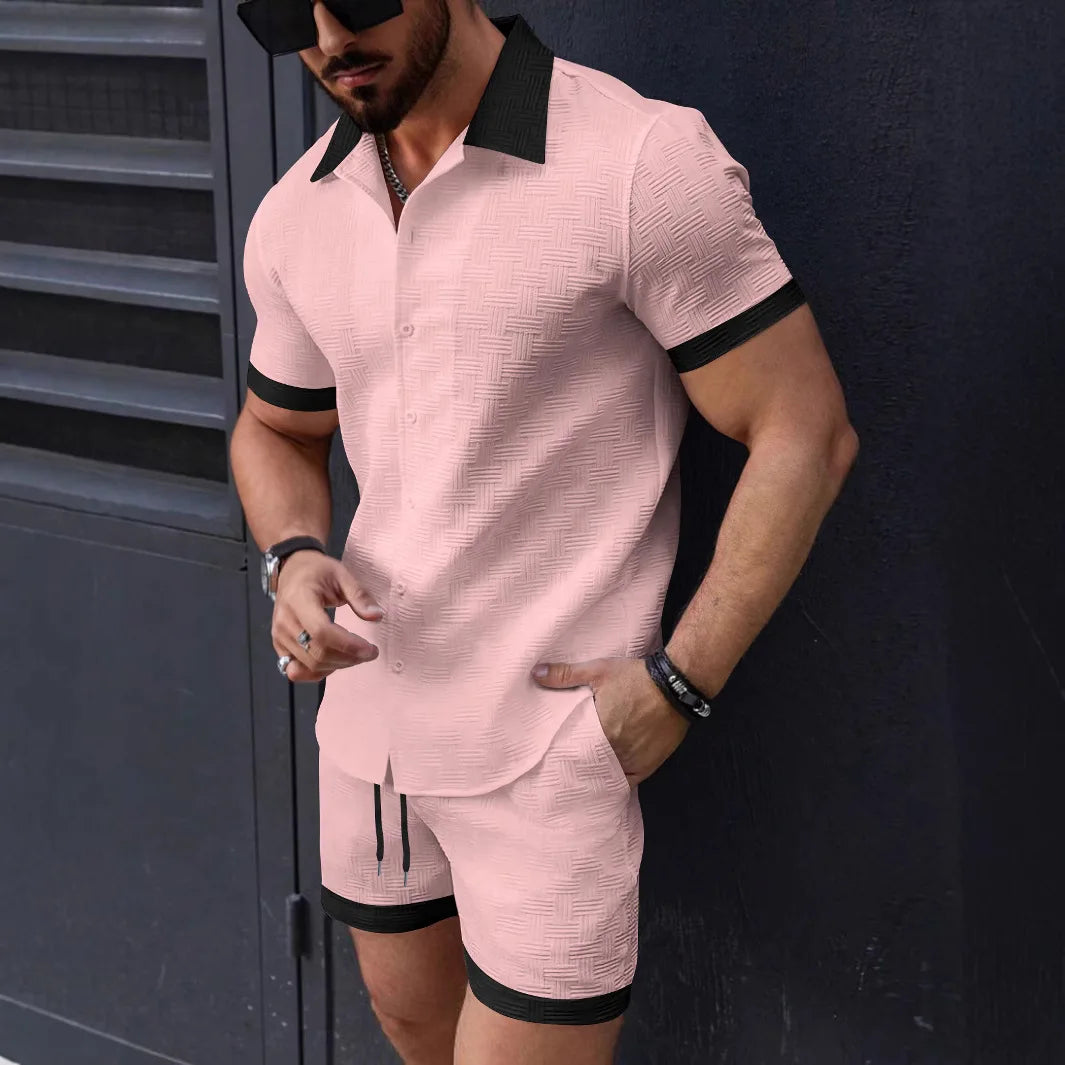 Ensemble chemise texturée et short