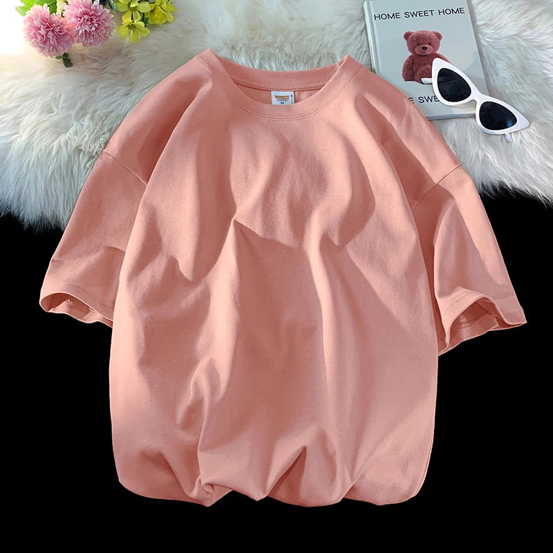 T-shirt ample uni en coton