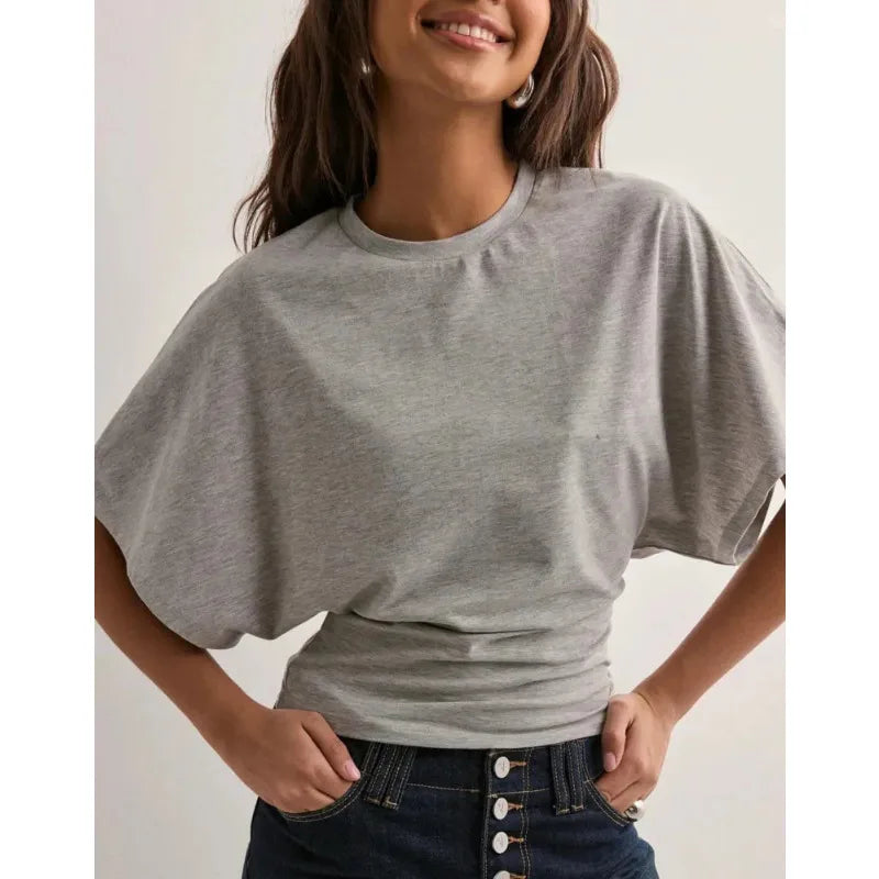 T-shirt ample à taille cintrée