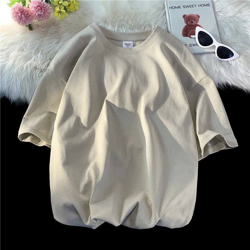 T-shirt ample uni en coton