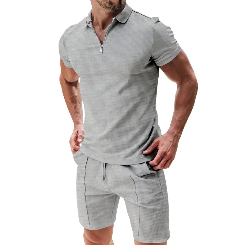 Ensemble polo zippé