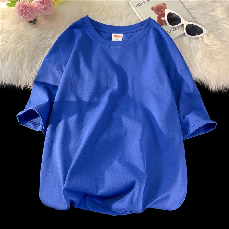 T-shirt ample uni en coton
