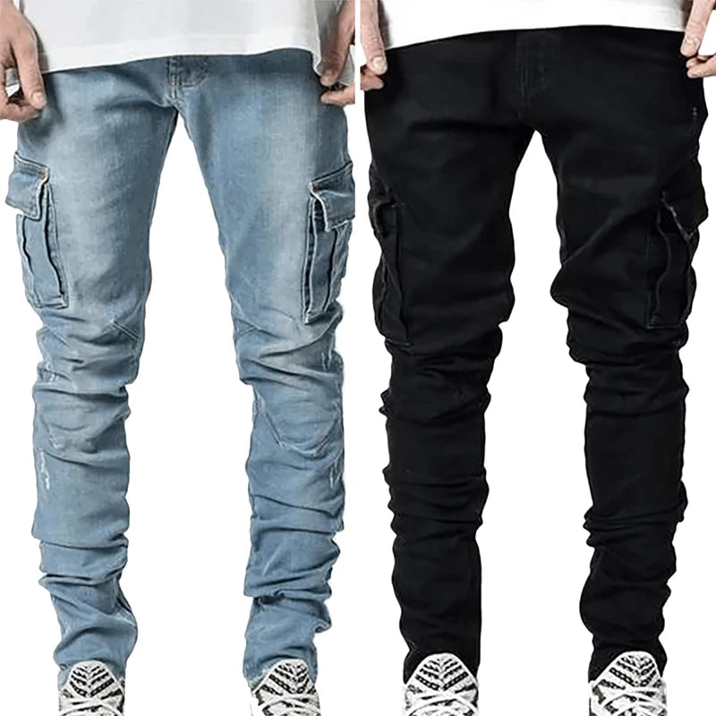 Jean cargo multipoches