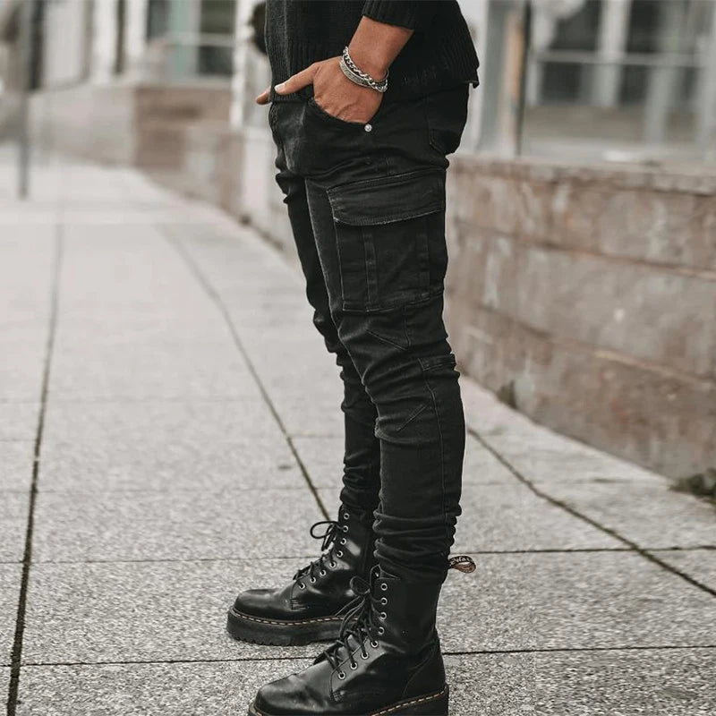 Jean cargo multipoches