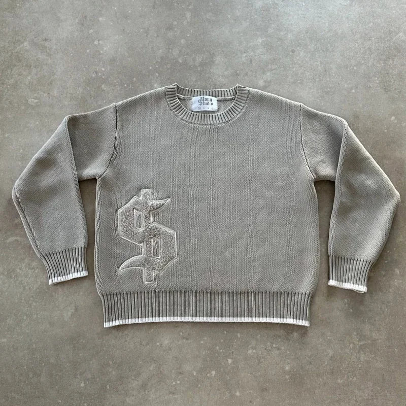 Pull ample à motif graphique