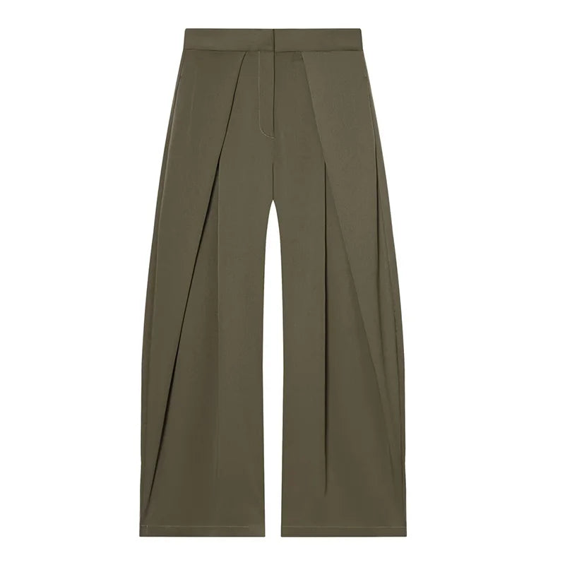 Pantalon large plissé