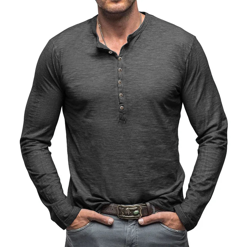 T-shirt Henley en coton