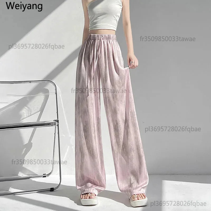 Pantalon large satiné