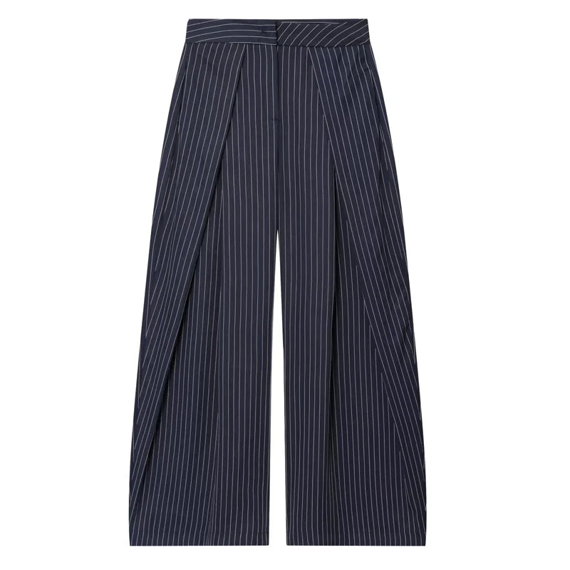 Pantalon large plissé