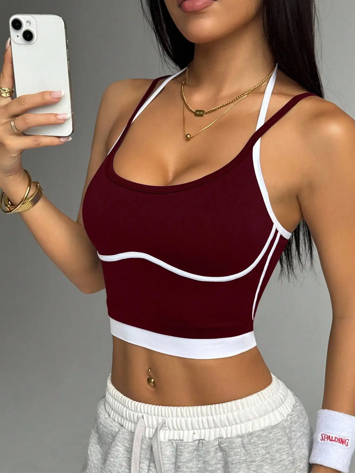 Brassière de sport color block