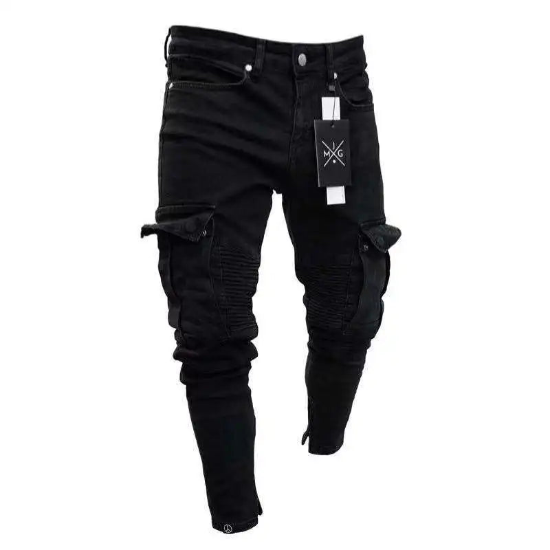 Jean cargo multipoches