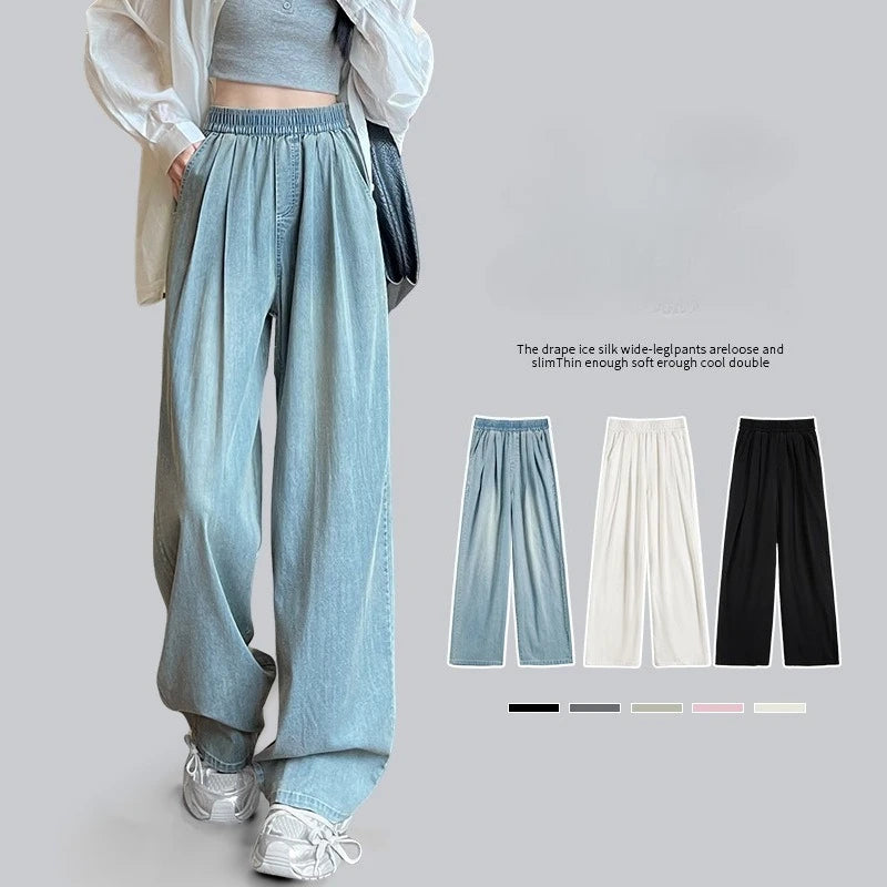 Jean ample taille haute