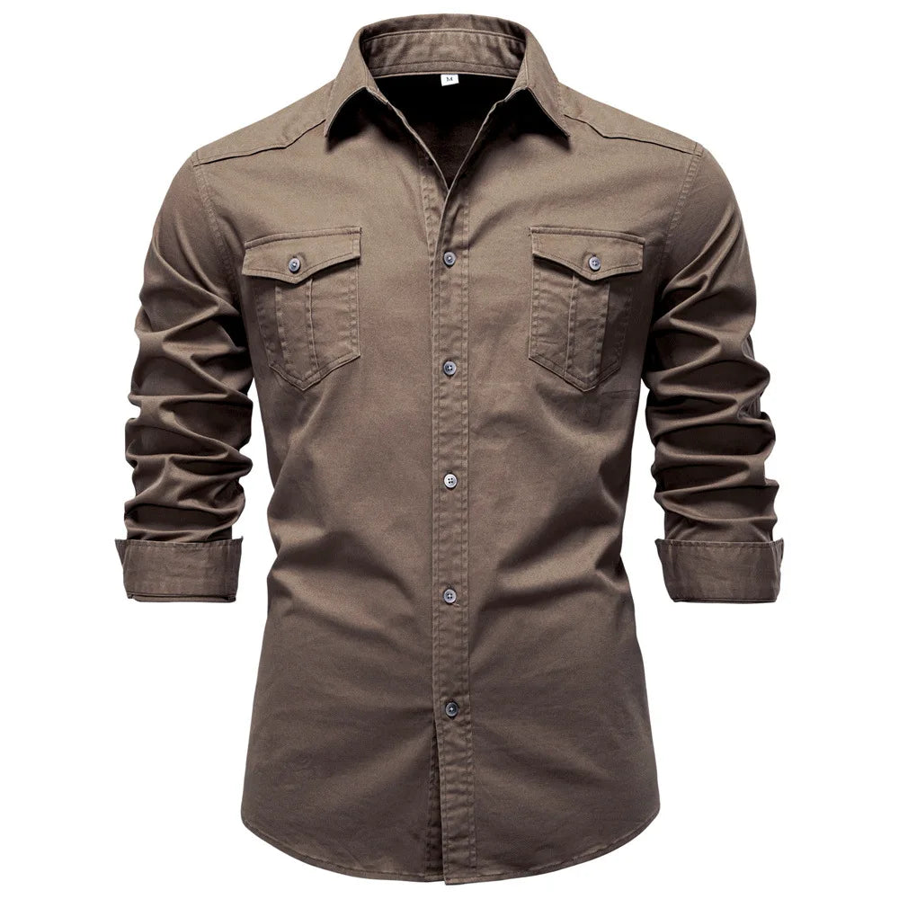 Chemise décontractée à poches