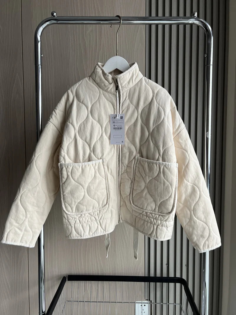 Veste matelassée col montant