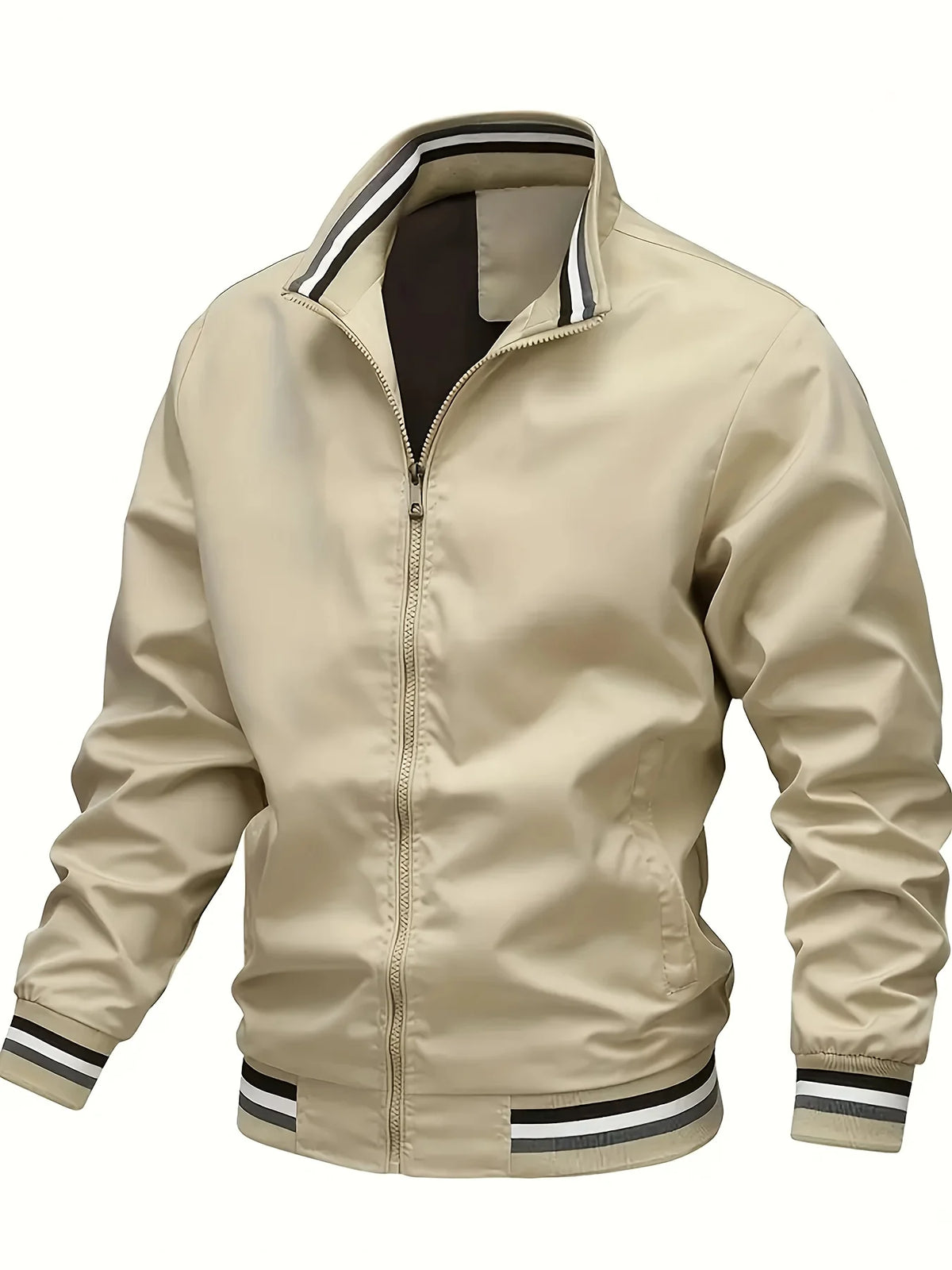 Veste zippée à col montant