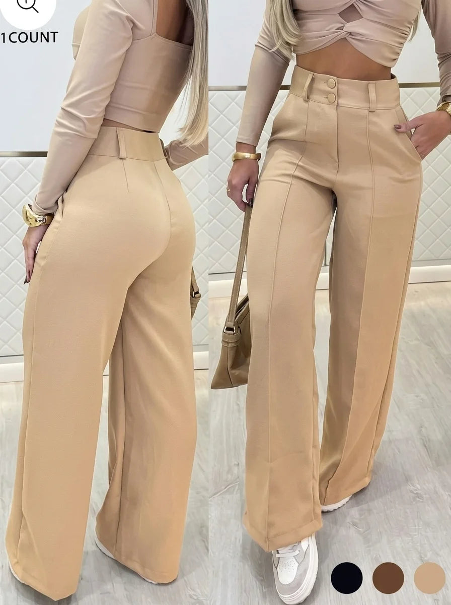 Pantalon habillé à double bouton