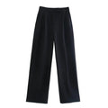 Pantalon large taille haute