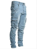 Jean cargo multipoches