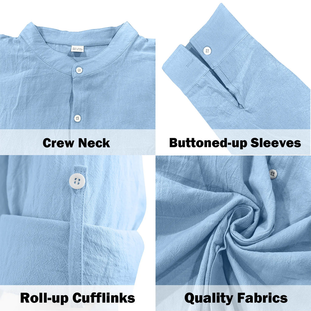 Chemise légère à col Henley