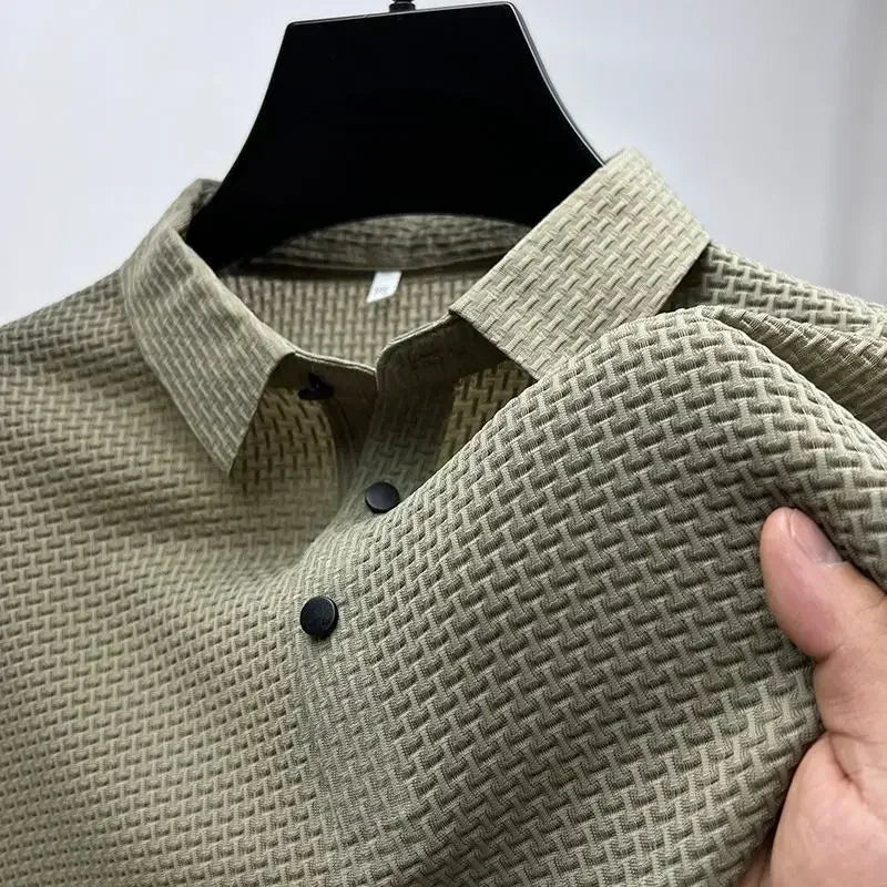 Polo uni en maille légère