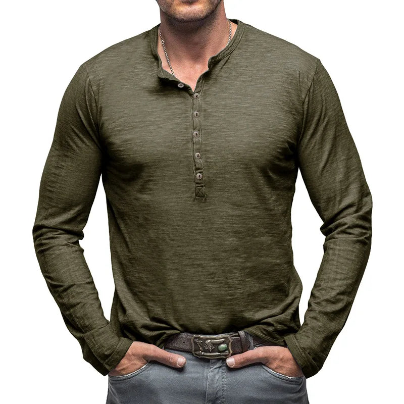 T-shirt Henley en coton