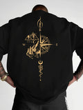T-shirt ample motif montagne