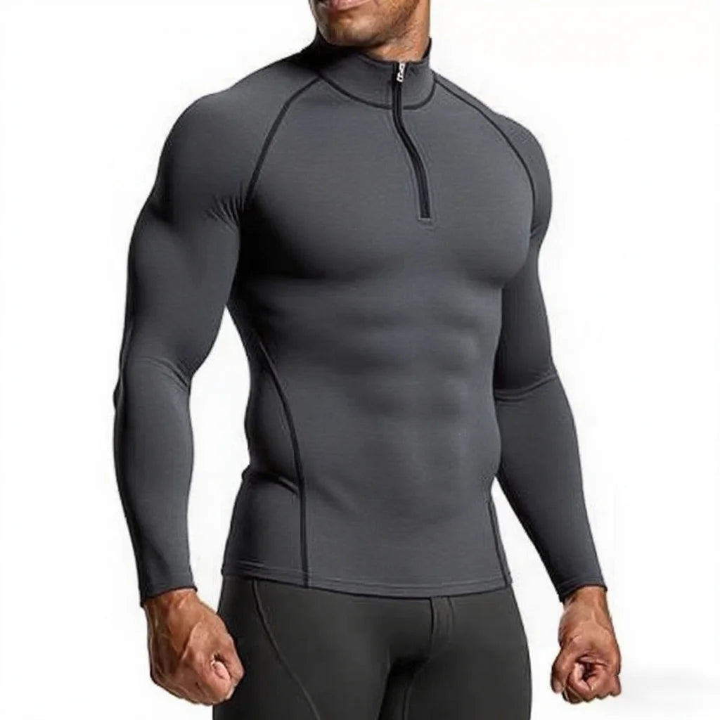 Haut de sport ajusté manches longues