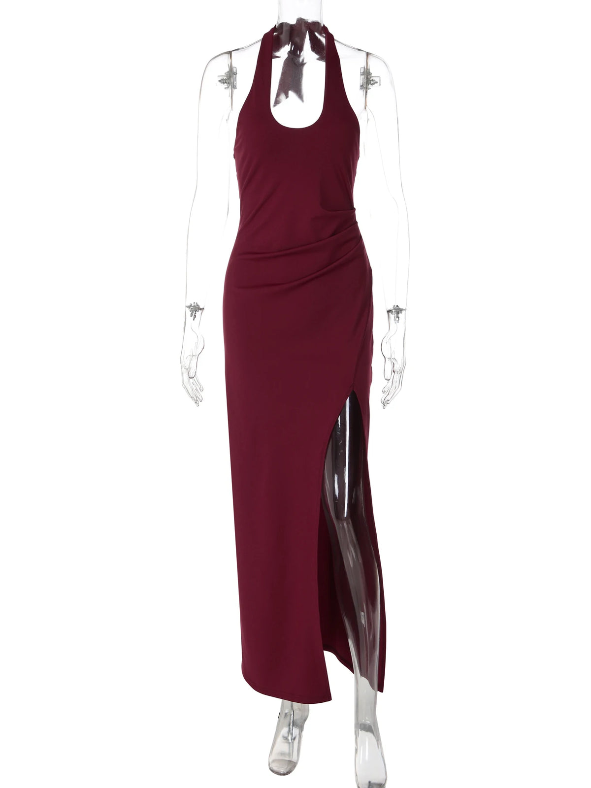 Robe longue dos nu fendue