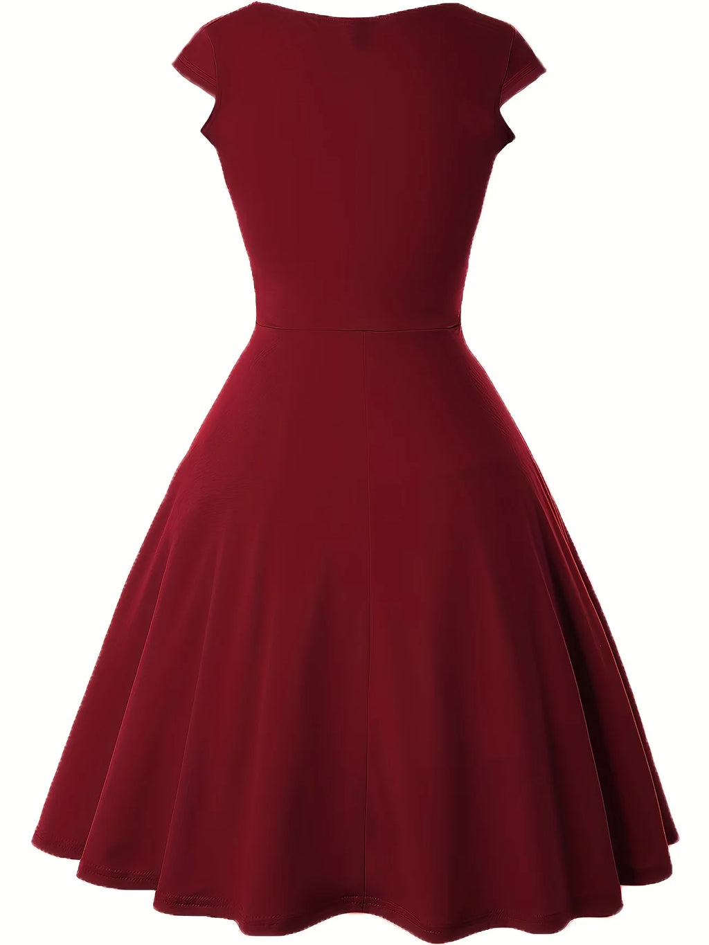 Robe évasée taille haute
