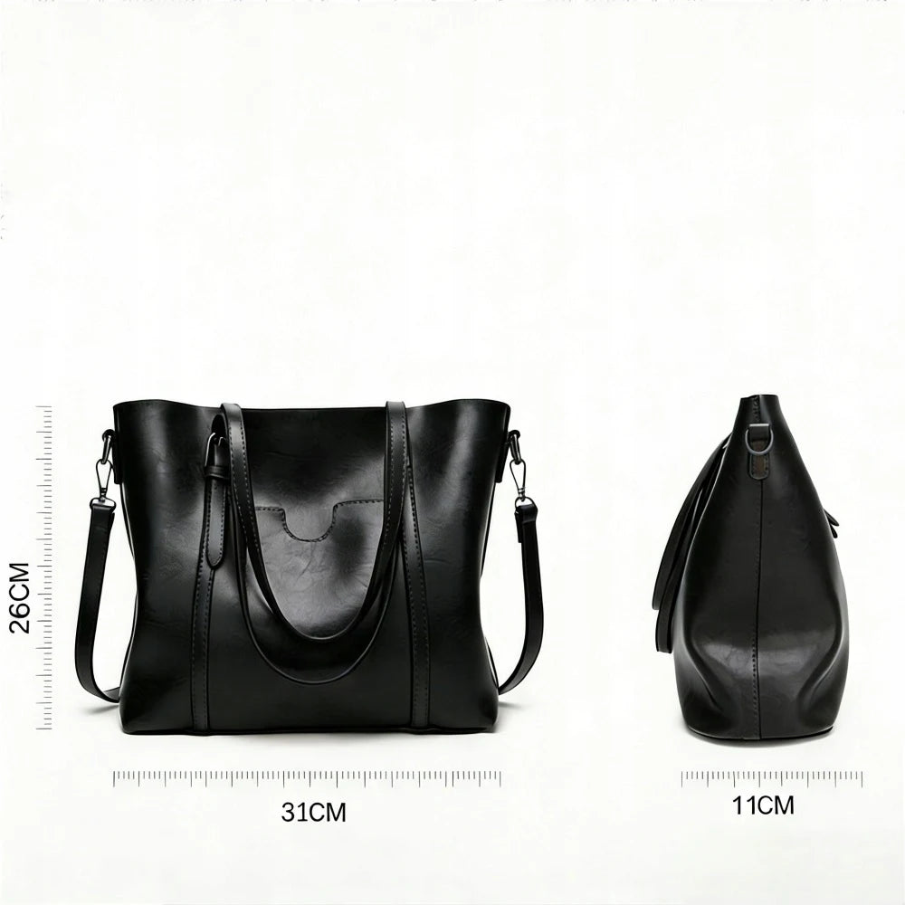 Sac cabas noir zippé