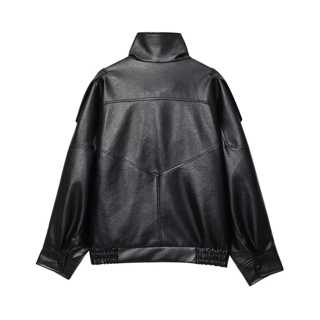 Veste ample effet cuir