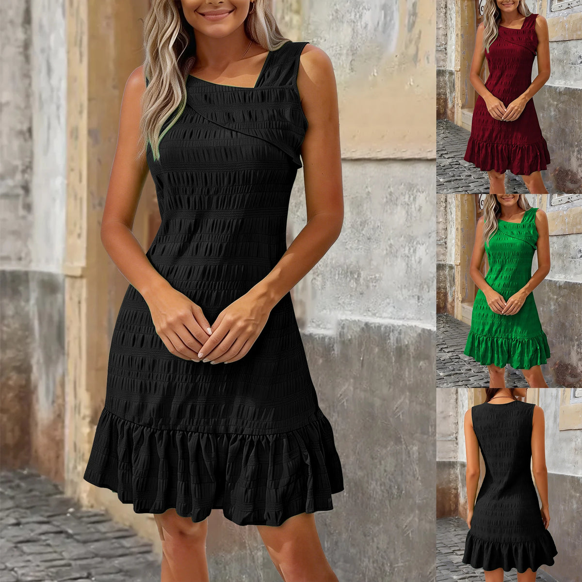 Robe ample asymétrique grande taille