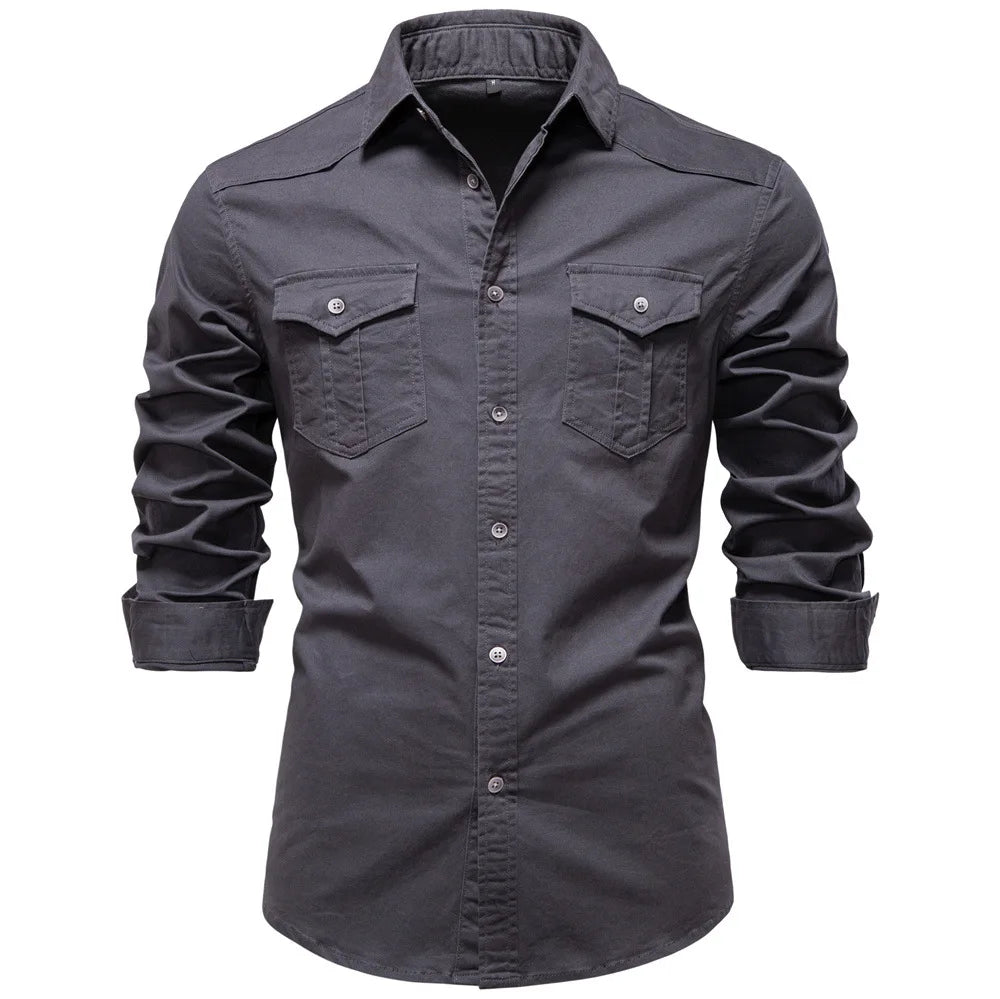 Chemise décontractée à poches