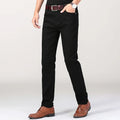 Jean droit extensible uni