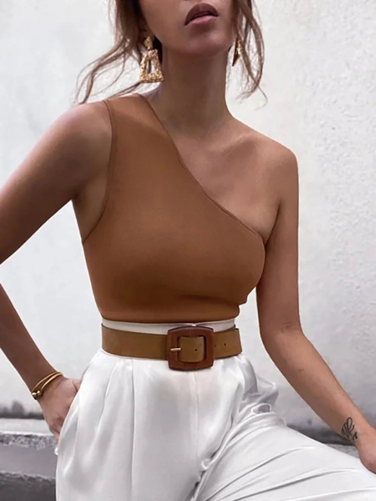 Crop top asymétrique