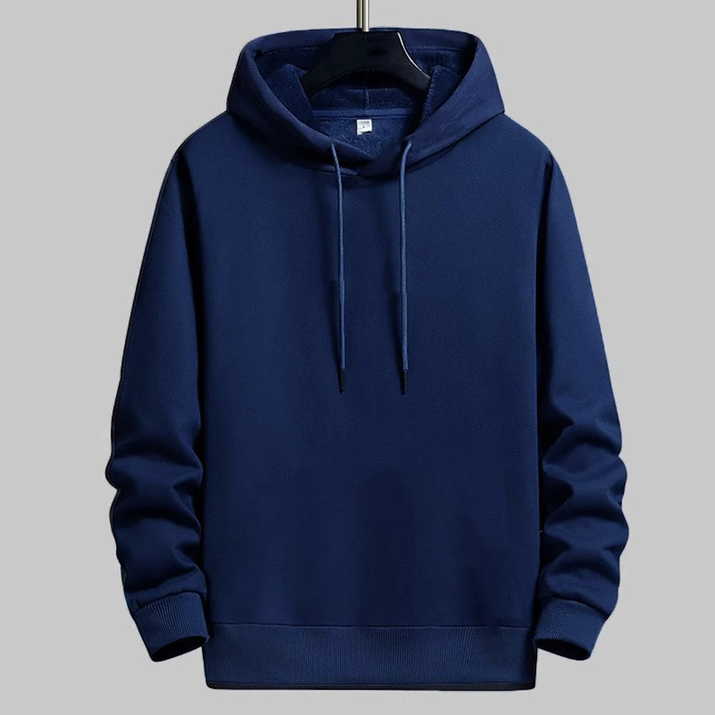 Sweat à capuche uni molletonné