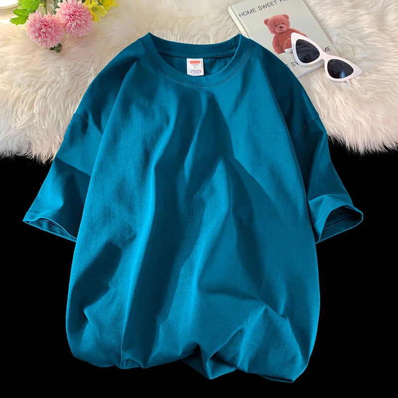 T-shirt ample uni en coton