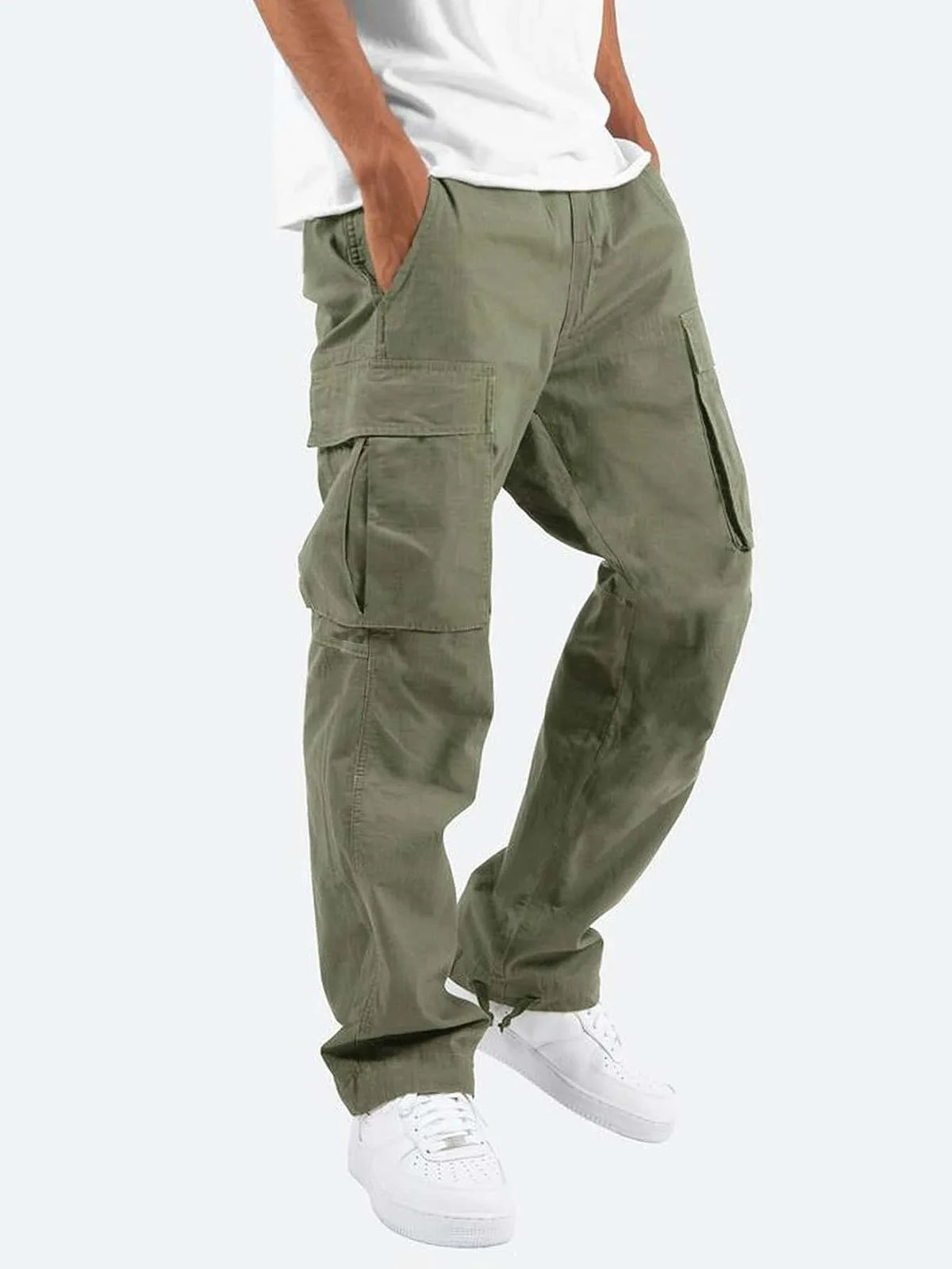 Pantalon cargo ample multipoches