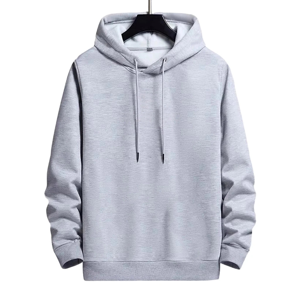 Sweat à capuche uni molletonné