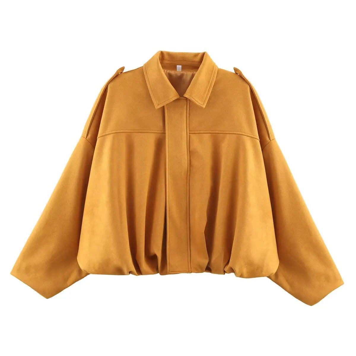 Veste bomber courte effet suédine