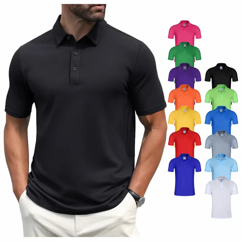 Polo uni à manches courtes