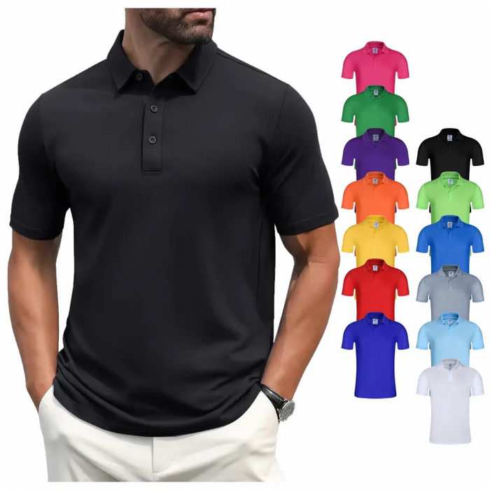 Polo uni à manches courtes